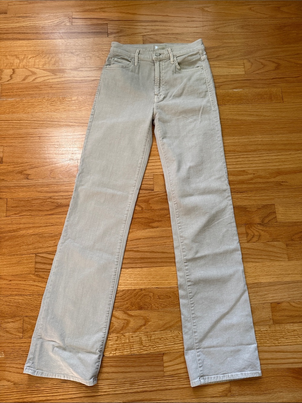 MOTHER High-Rise Jeans The kick it oatmeal 24